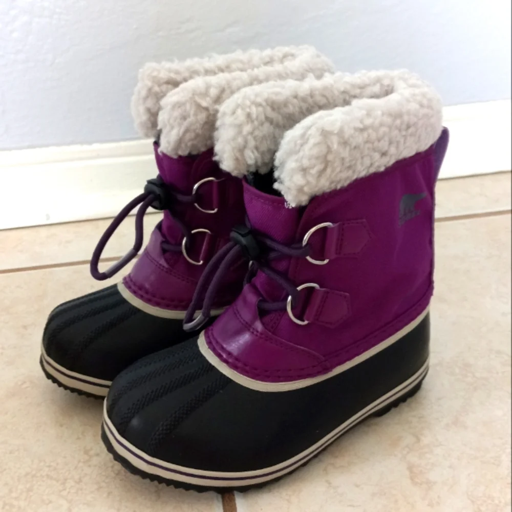 Sorel Children Yoot Pac Waterproof Nylon Boots Wild Iris/Dark Plum sz.13